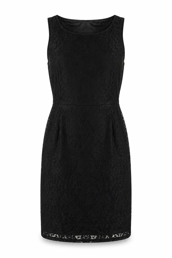 Uttam London Womens Black Geometric Polyester A-Line Size 8 Scoop Neck Pullover