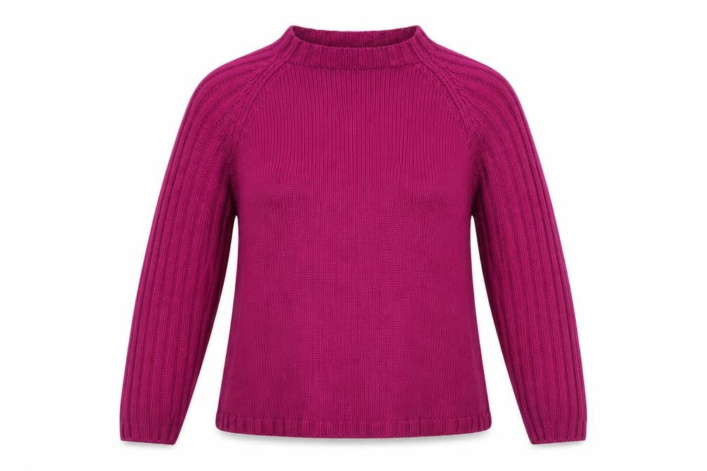 Nutshell Womens Purple Mock Neck Acrylic Pullover Jumper Size M