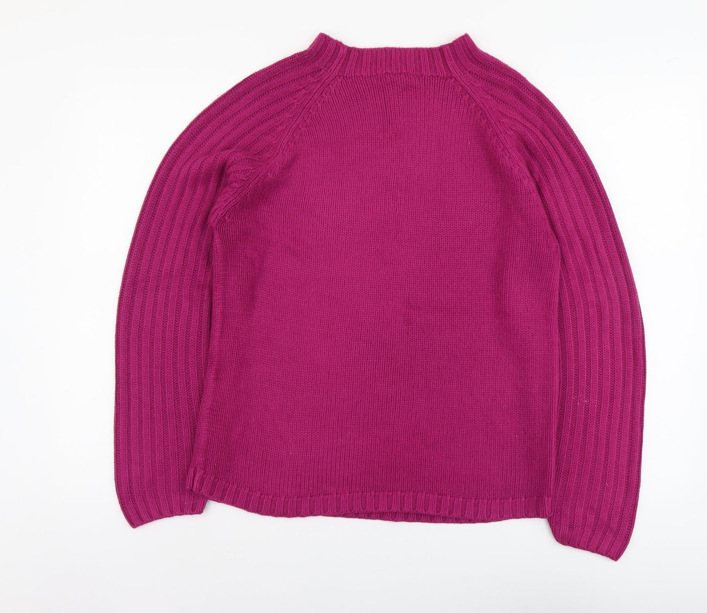Nutshell Womens Purple Mock Neck Acrylic Pullover Jumper Size M
