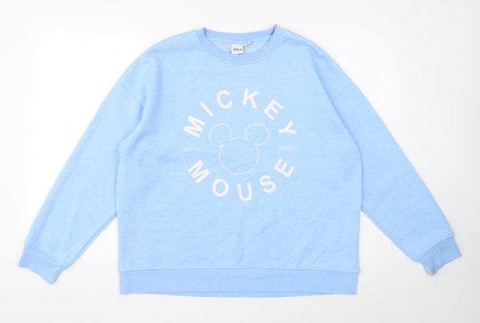 Primark Womens Blue Polyester Pullover Sweatshirt Size 12 Pullover - Mickey Mouse