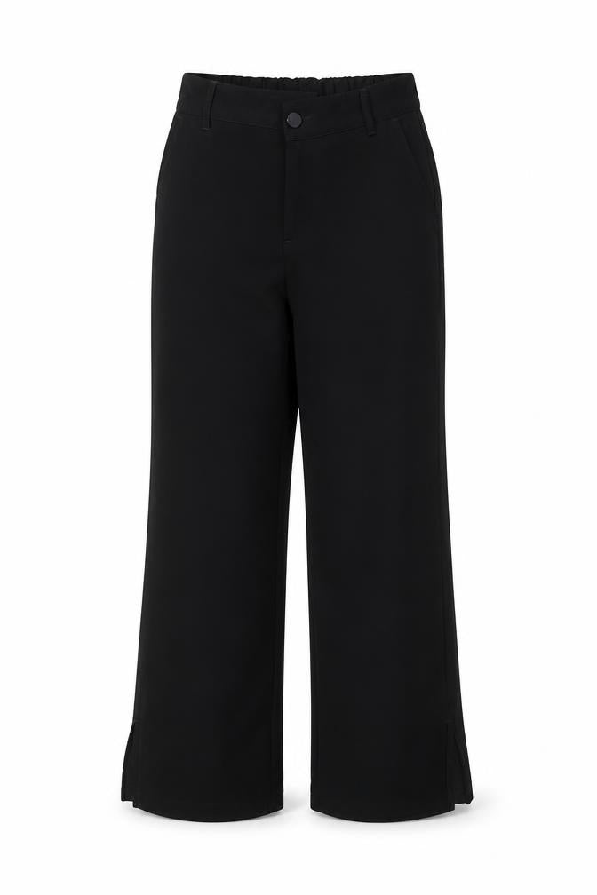 Yishion Womens Black Polyester Trousers Size M Regular Zip