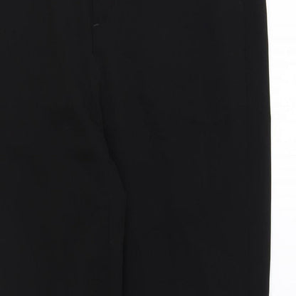 Yishion Womens Black Polyester Trousers Size M Regular Zip