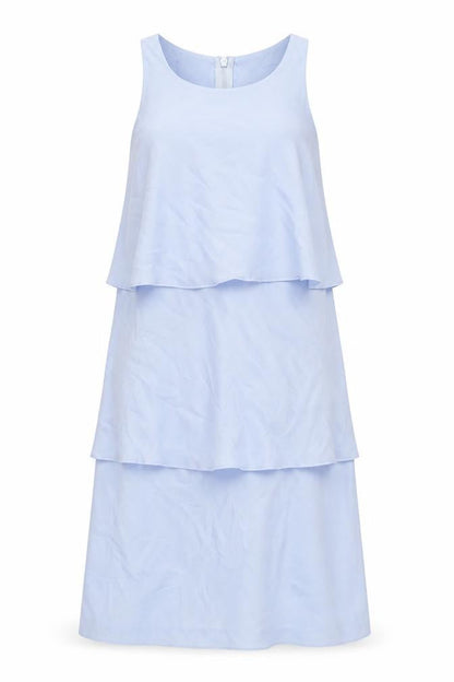 Next Womens Blue Polyester A-Line Size 8 Scoop Neck Zip - Layered