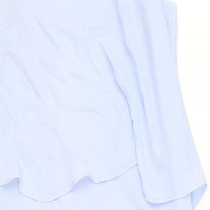 Next Womens Blue Polyester A-Line Size 8 Scoop Neck Zip - Layered