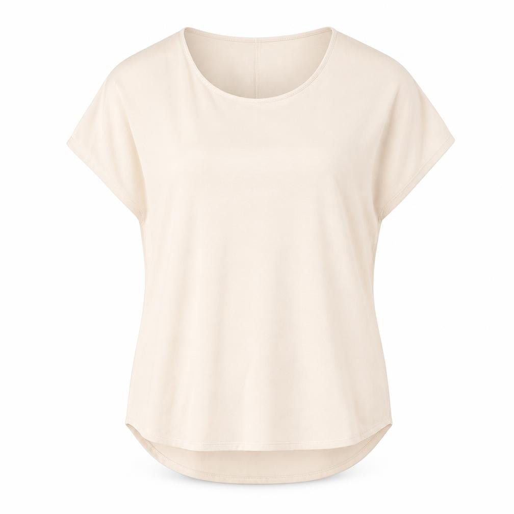 New Look Womens Pink Polyester Basic T-Shirt Size 8 Round Neck
