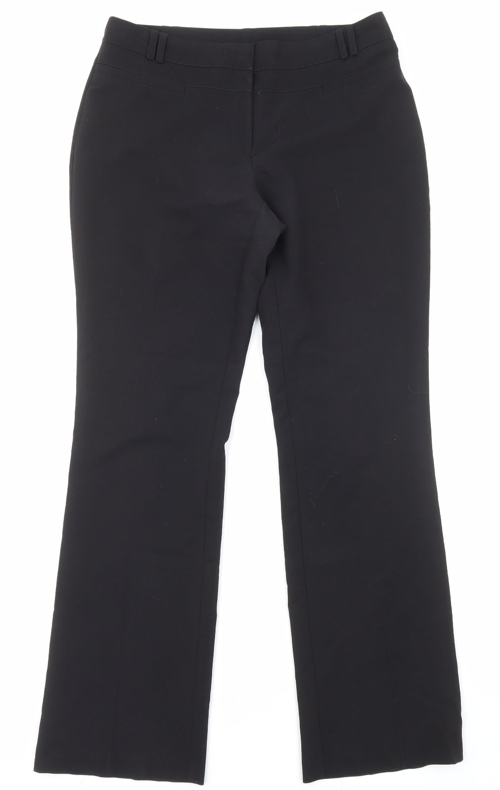 Dorothy Perkins Womens Black Viscose Dress Pants Trousers Size 10 Regular Zip