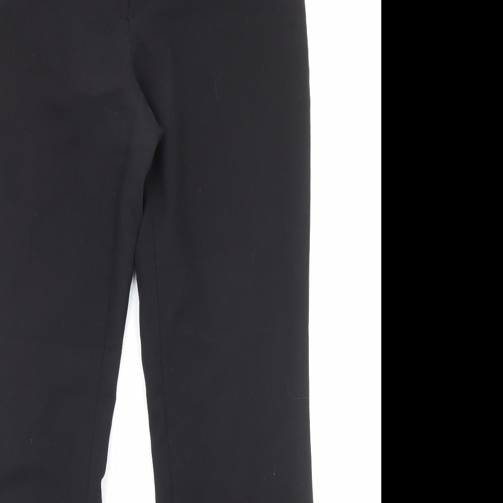 Dorothy Perkins Womens Black Viscose Dress Pants Trousers Size 10 Regular Zip