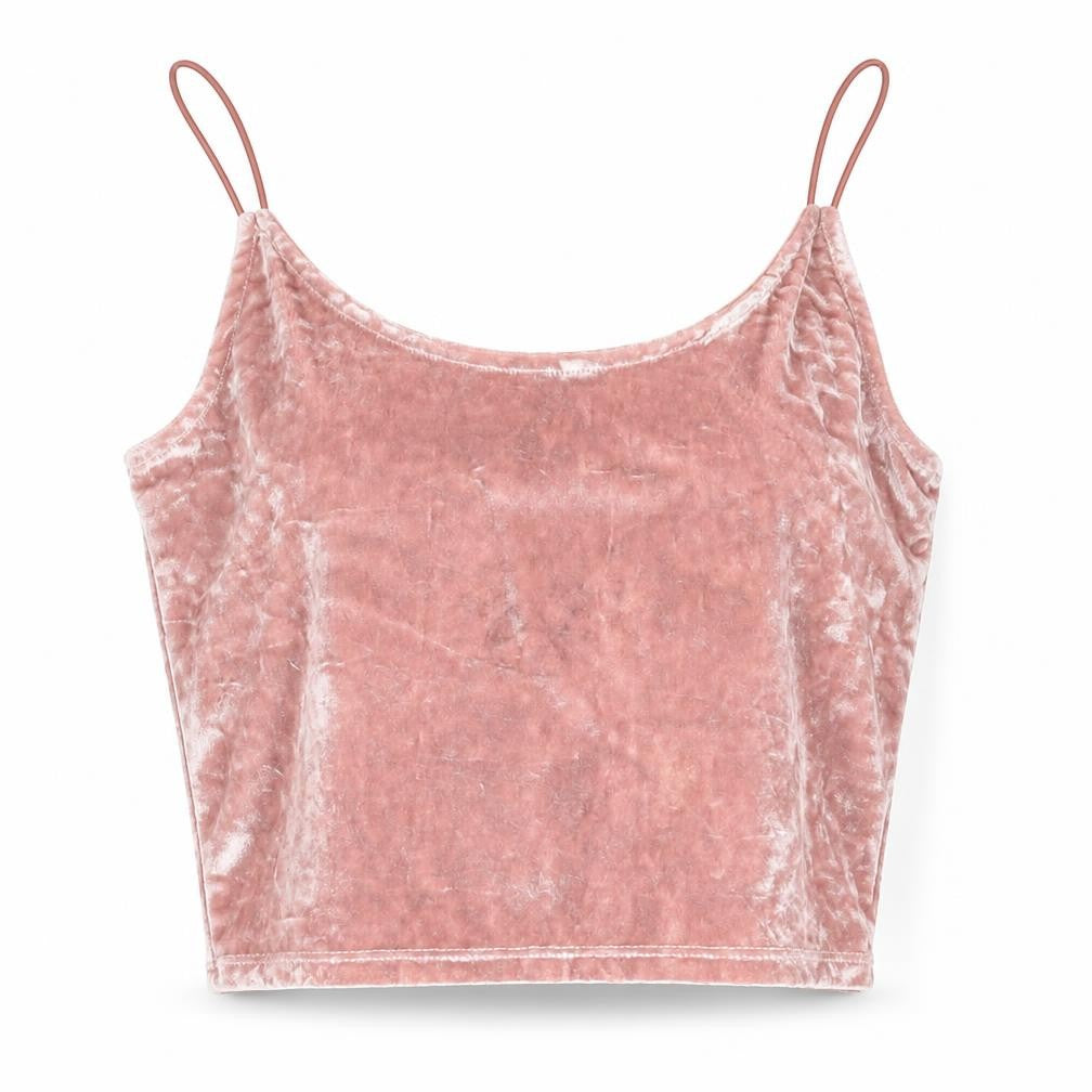 H&M Womens Pink Polyester Cropped Tank Size XS Round Neck
