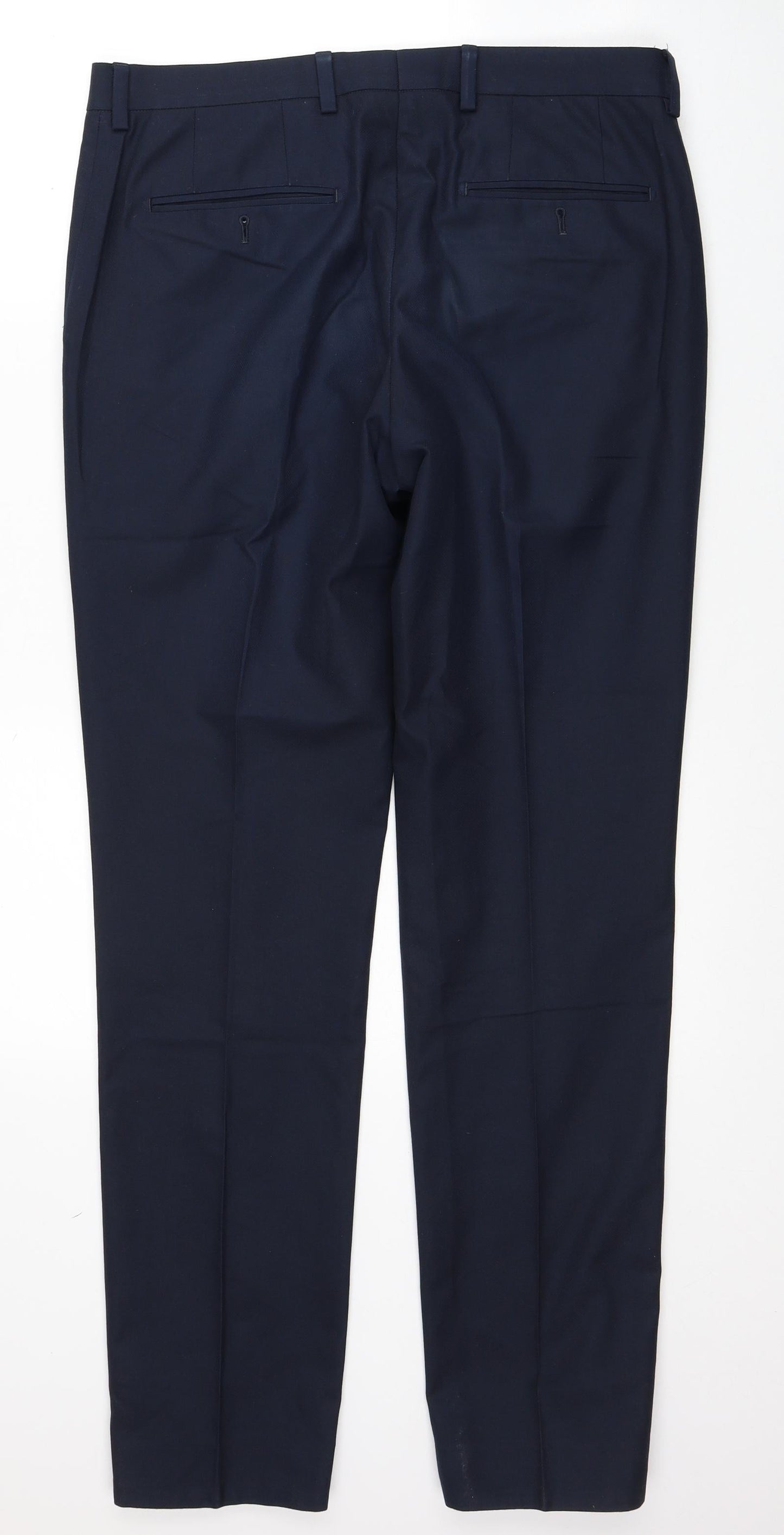 NEXT Mens Beige Polyester Dress Pants Trousers Size 34 in L33 in Regular Button