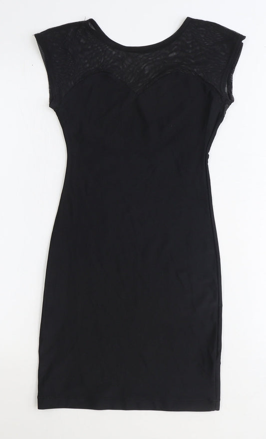 American Apparel Womens Black Polyester A-Line Size XS Round Neck Pullover - Size XS/S
