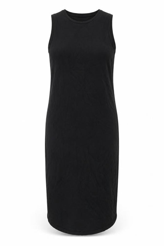 Limited Edition Womens Black Viscose Tank Dress Size 10 Round Neck Pullover