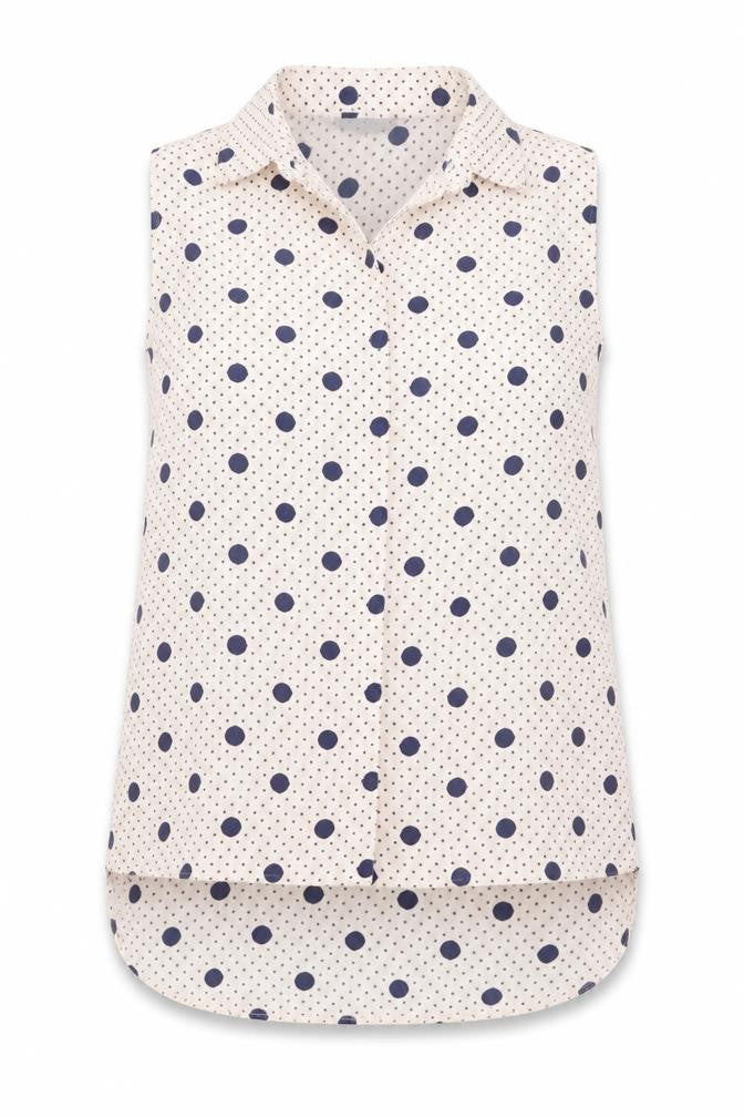 Dorothy Perkins Womens Beige Geometric Polyester Basic Blouse Size 8 V-Neck
