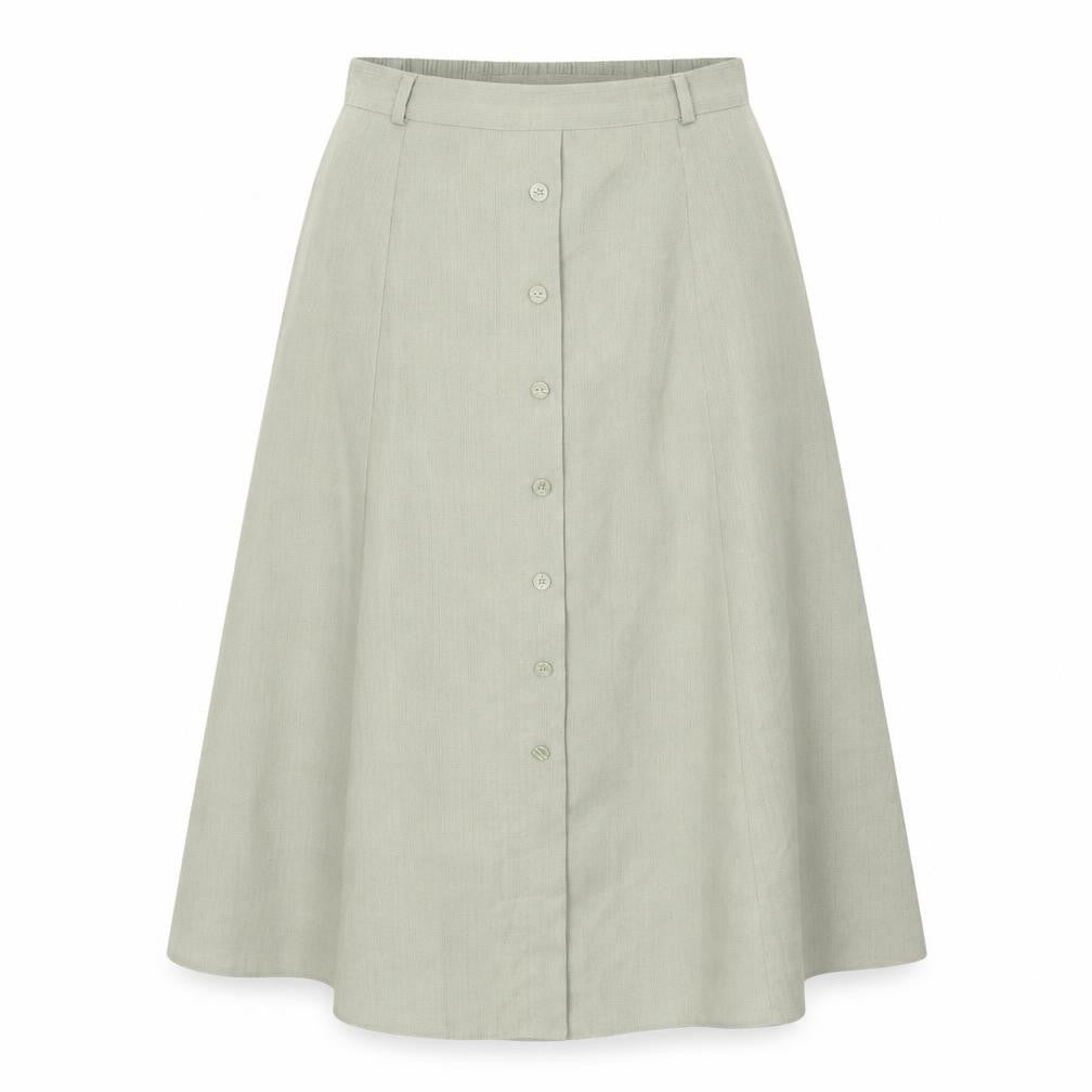Bonmarché Womens Green Polyester Swing Skirt Size 14 Button