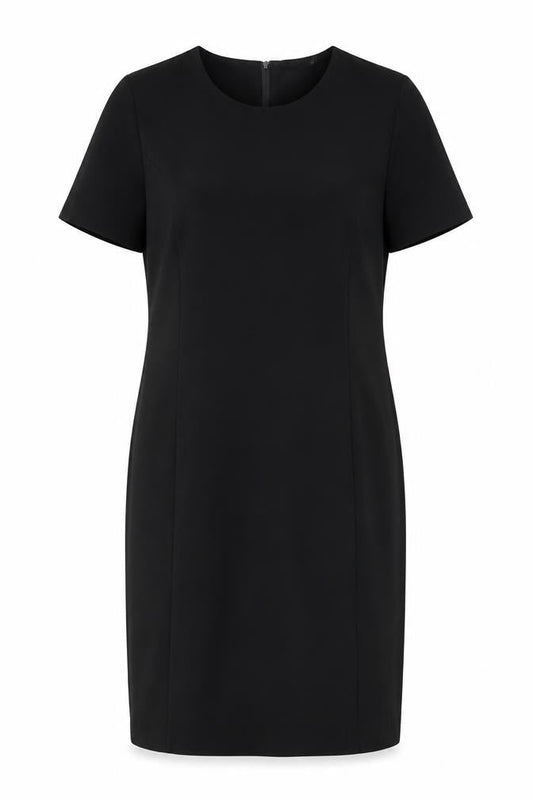 Paul Separates Womens Black Polyester Shift Size 14 Round Neck Zip