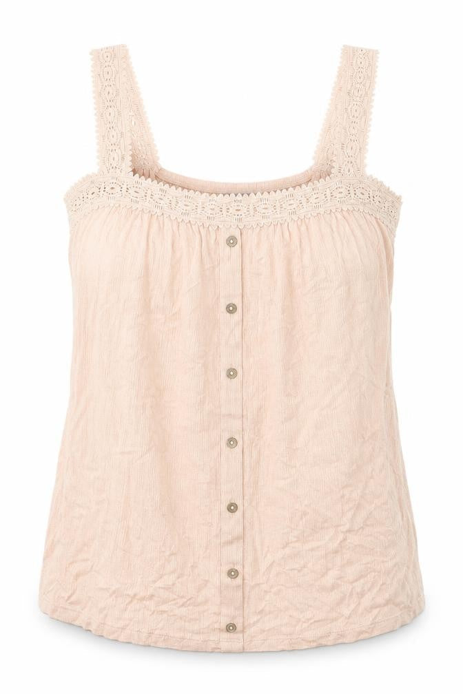 Principles Womens Beige Viscose Basic Tank Size 14 Square Neck