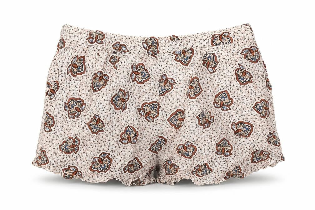 H&M Womens Multicoloured Geometric Viscose Hot Pants Shorts Size 10 Regular Pull On