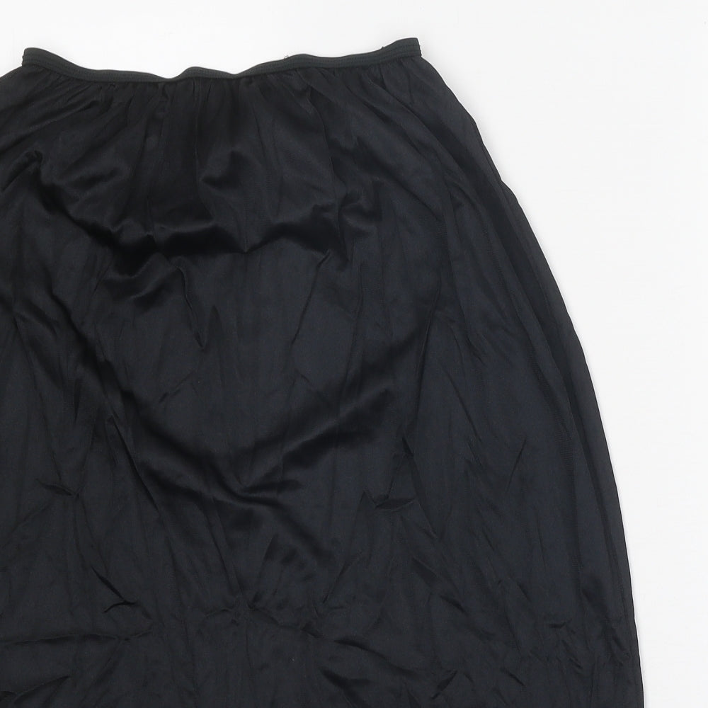 Preworn Womens Black Nylon Straight & Pencil Skirt Size 10