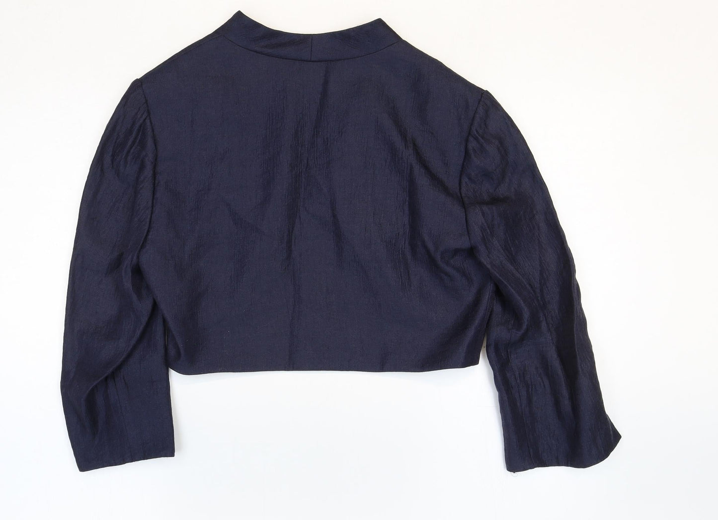 Jessica Howard Womens Blue Rubber Jacket Blazer Size 10