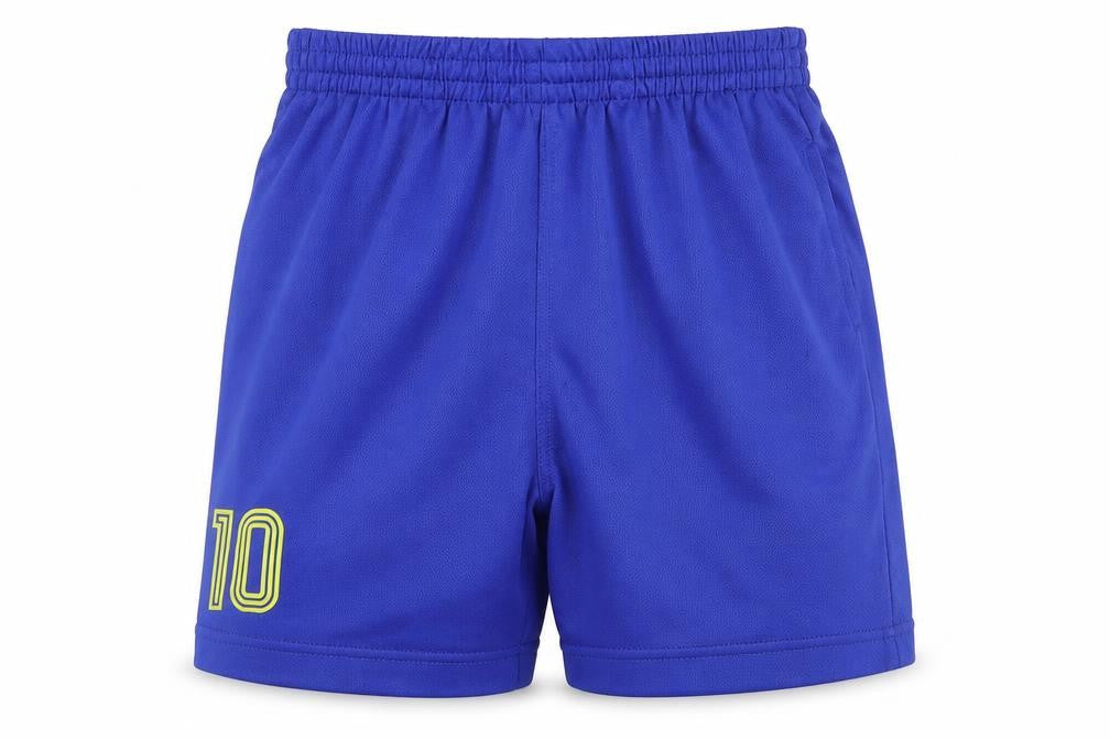 Awdis Boys Blue Polyester Sweat Shorts Size 9-10 Years Regular - Size: 9-11