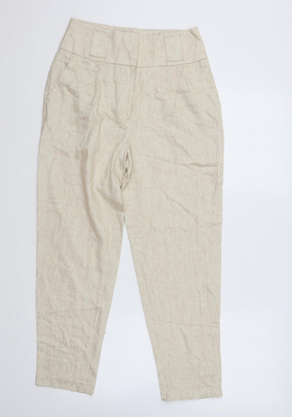 Primark Womens Beige Polyester Bloomer Trousers Size 8 L26 in Regular Zip