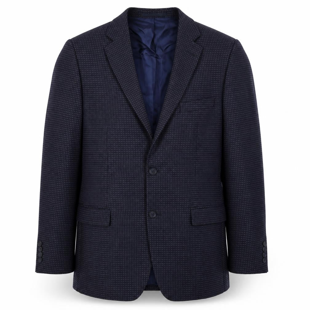atelier torino Mens Blue Polka Dot Wool Jacket Blazer Size 40