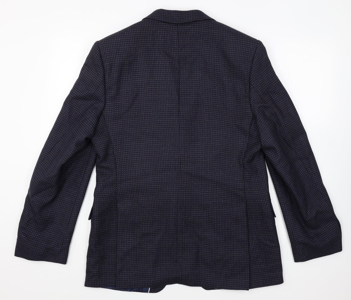 atelier torino Mens Blue Polka Dot Wool Jacket Blazer Size 40
