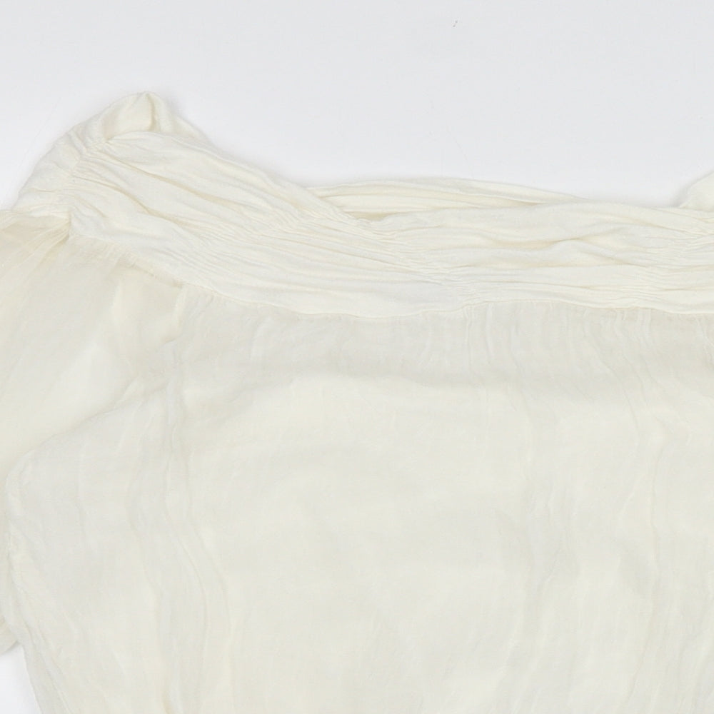 Phase Eight Womens White Viscose Basic Blouse Size S Off the Shoulder