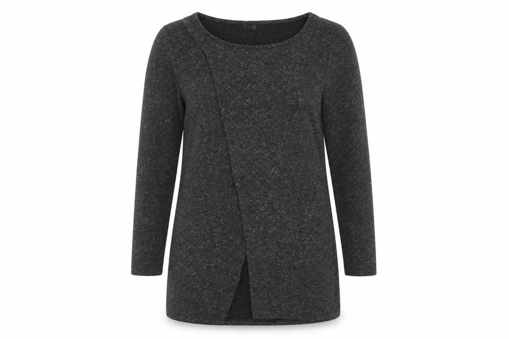 Rainbow Womens Grey Cotton Shift Size S Scoop Neck Pullover