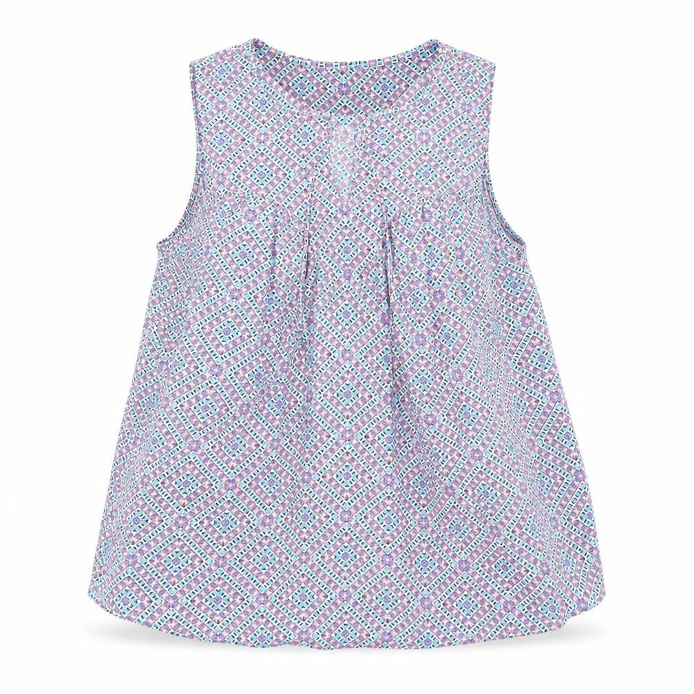 Gap Womens Multicoloured Geometric Viscose Basic Tank Size L V-Neck