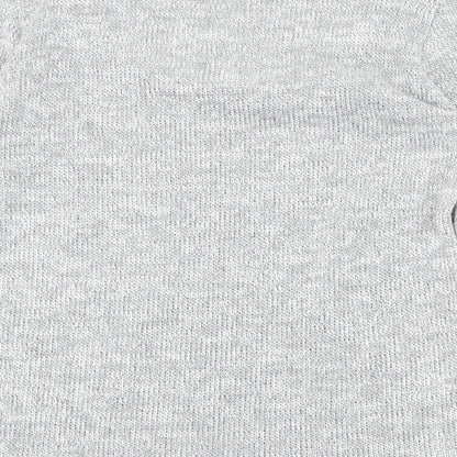 Per Una Womens Grey V-Neck Acrylic Pullover Jumper Size L