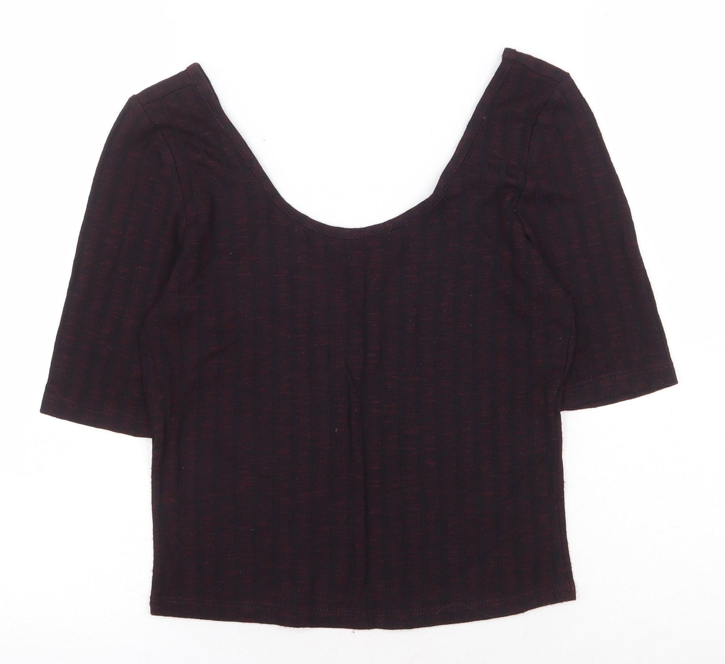 New Look Womens Red Polyester Basic Blouse Size 10 Off the Shoulder