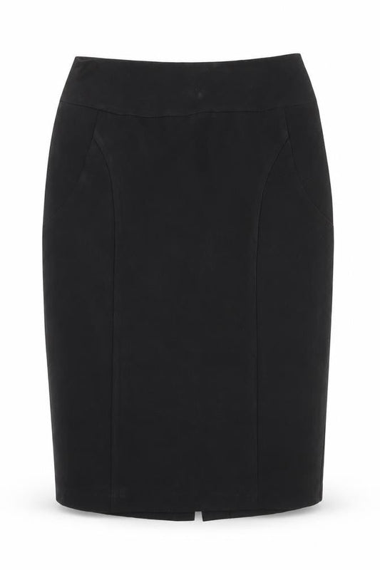 E-vie Womens Black Polyester Straight & Pencil Skirt Size 10 Zip