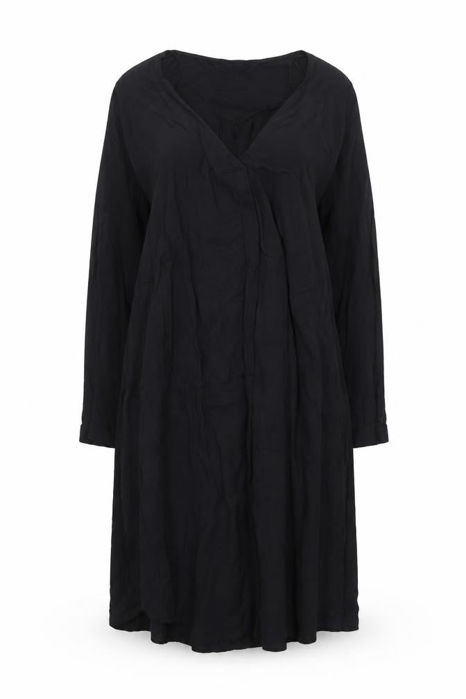 Peacocks Womens Black Viscose A-Line Size 10 V-Neck Pullover