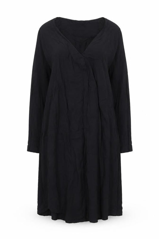Peacocks Womens Black Viscose A-Line Size 10 V-Neck Pullover