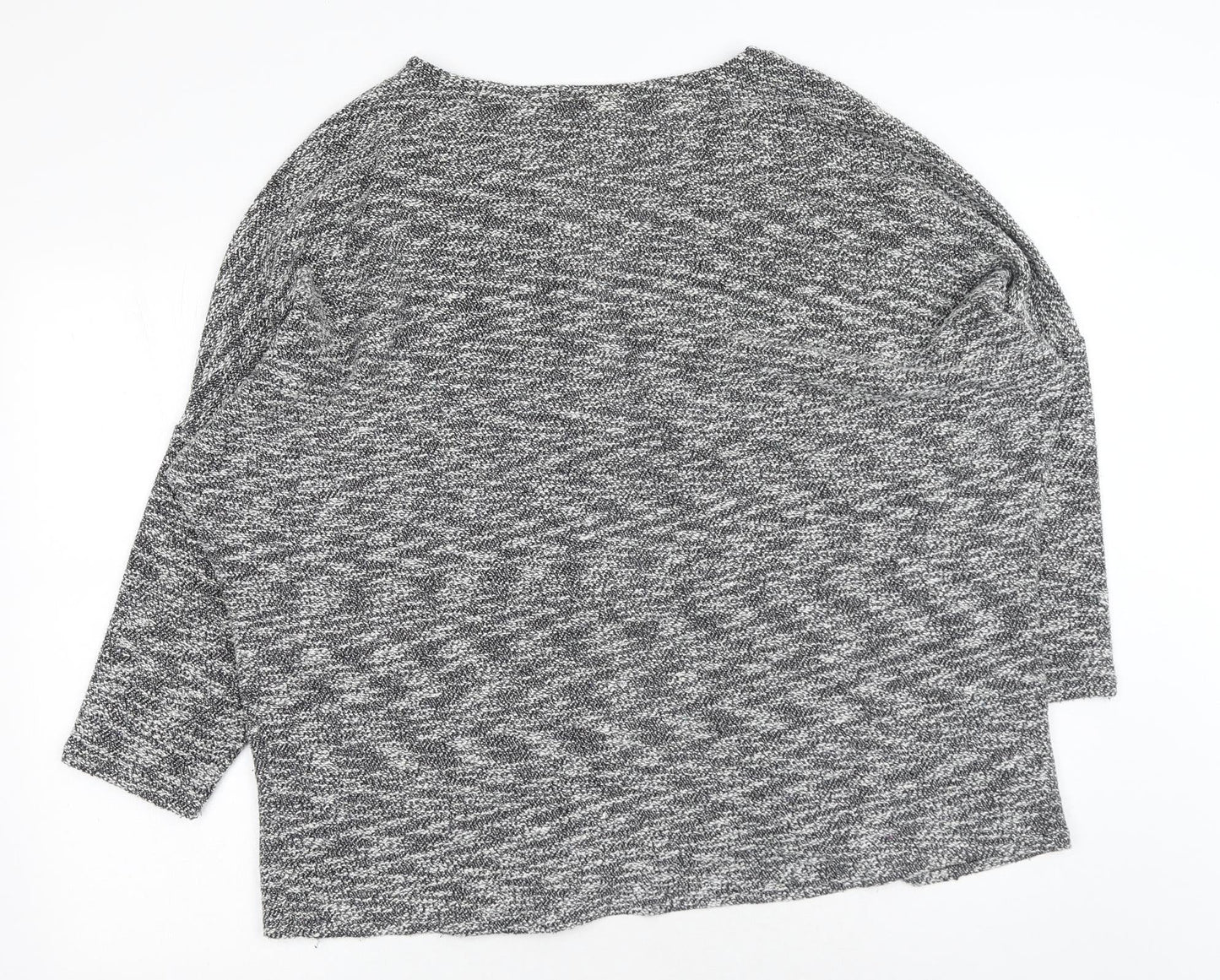 Atmosphere Womens Grey V-Neck Polyester Cardigan Jumper Size M