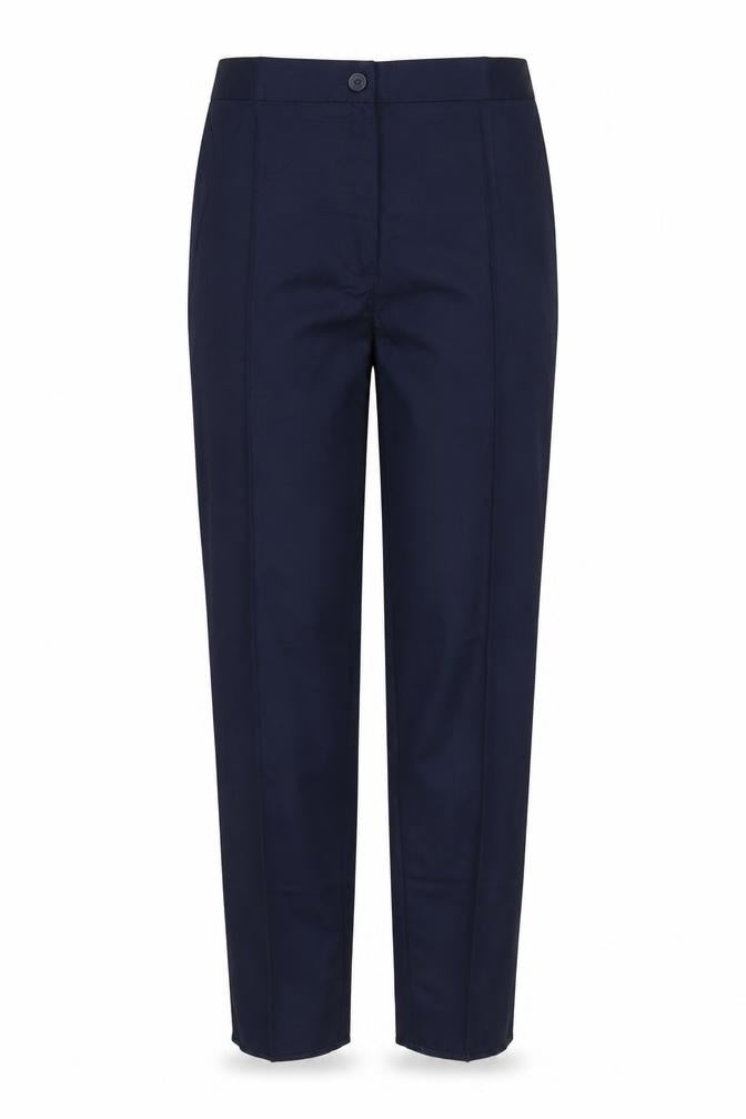 Tulip Womens Blue Cotton Trousers Size 30 in Regular Button