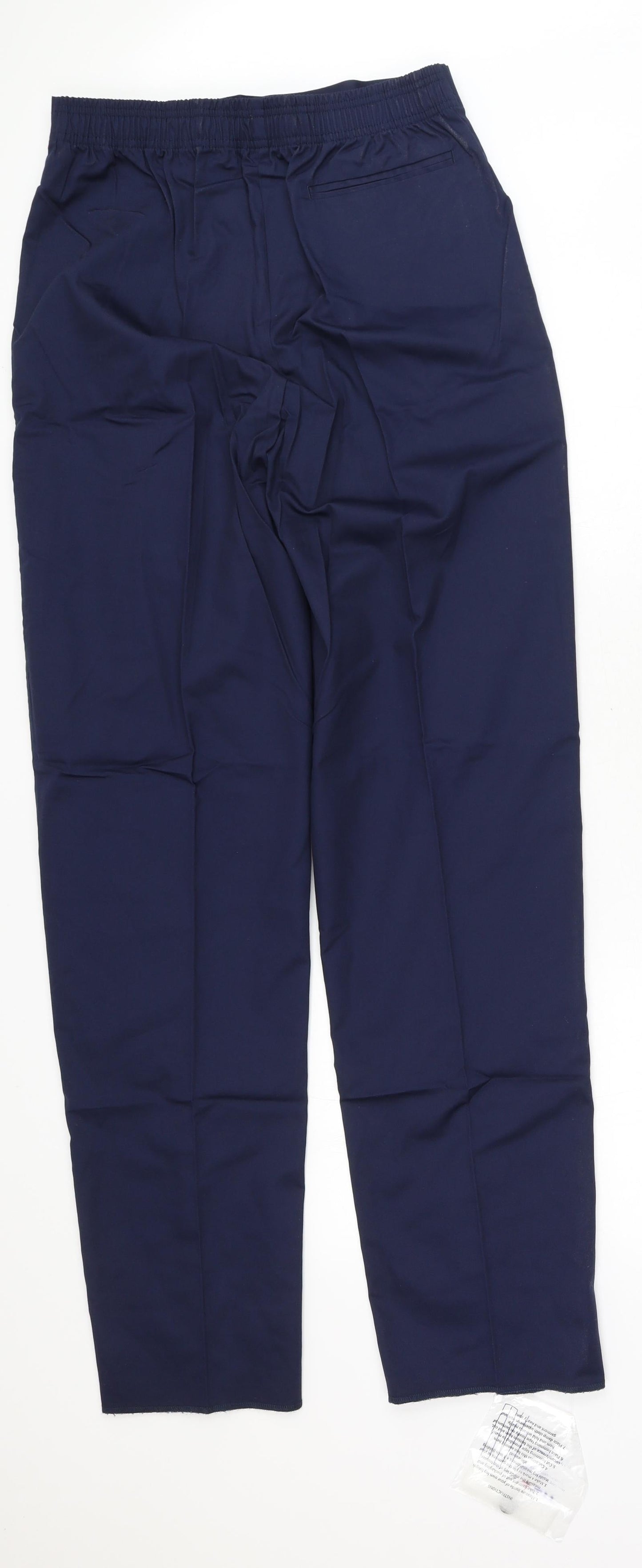 Tulip Womens Blue Cotton Trousers Size 30 in Regular Button