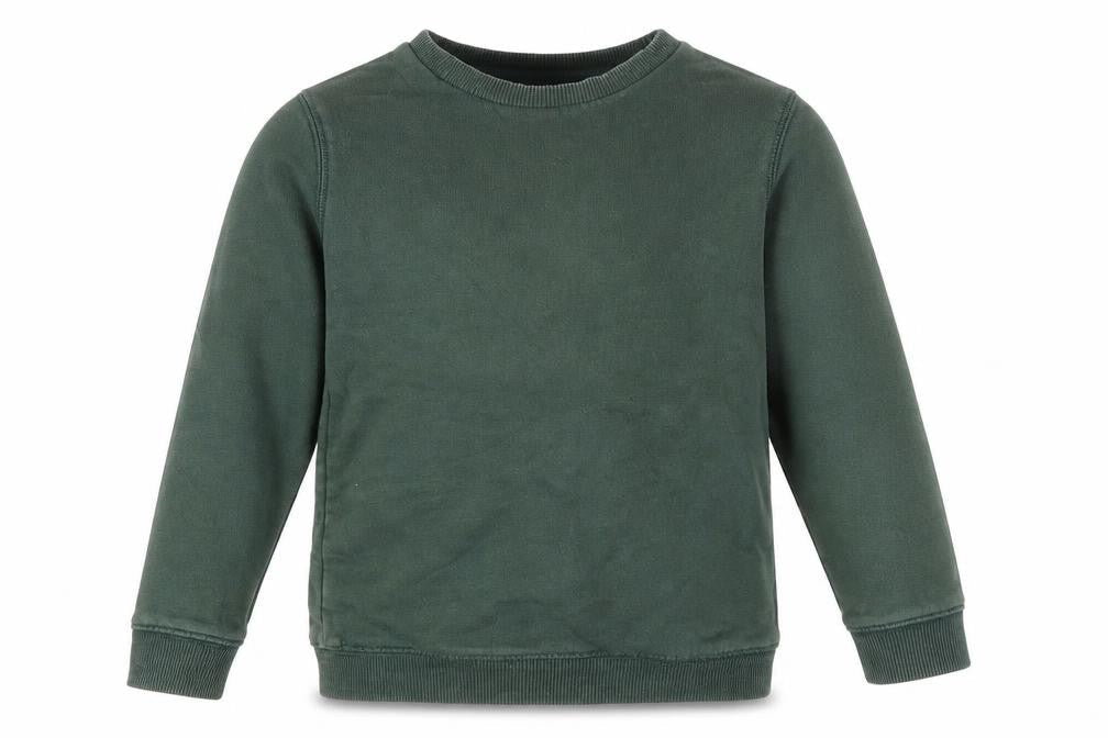 TU Boys Green Cotton Pullover Sweatshirt Size 6 Years Pullover
