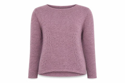 EWM Womens Purple Boat Neck Acrylic Pullover Jumper Size M - Size 14-16