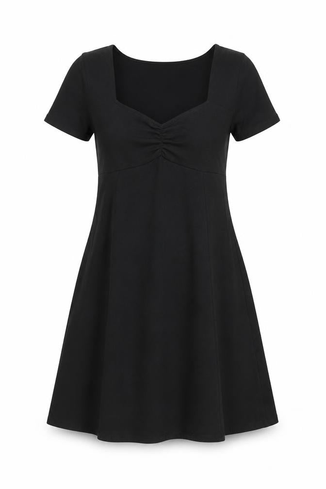 Double Zero Womens Black Cotton A-Line Size S V-Neck Pullover