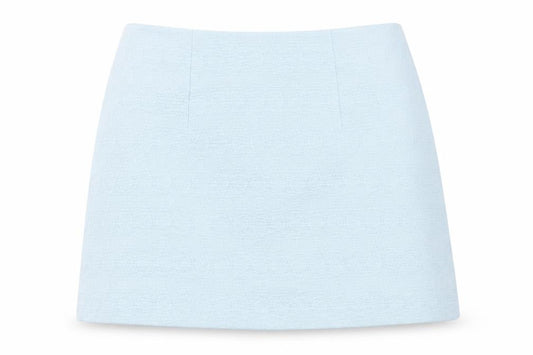 Topshop Womens Blue Cotton Mini Skirt Size 10 Zip