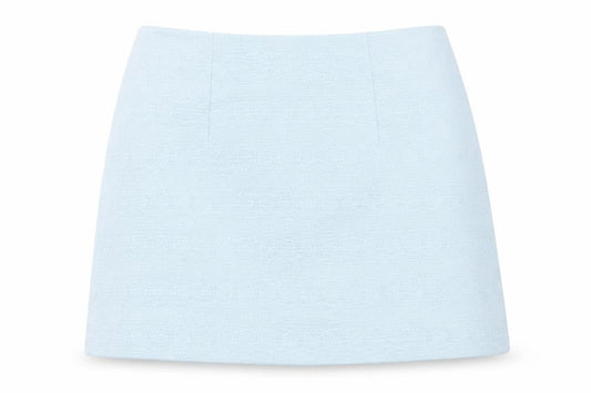 Topshop Womens Blue Cotton Mini Skirt Size 10 Zip