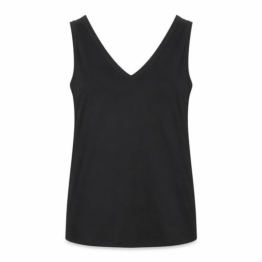 ASOS Womens Black Polyester Basic Tank Size 14 V-Neck