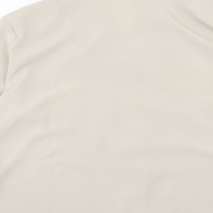 Michael Gold Womens Beige Polyester Basic Button-Up Size 18 Collared