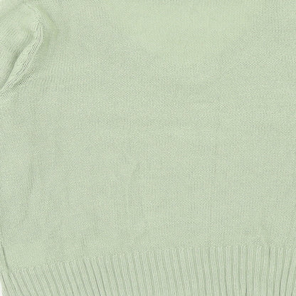 Key West Womens Green V-Neck Cotton Pullover Jumper Size L