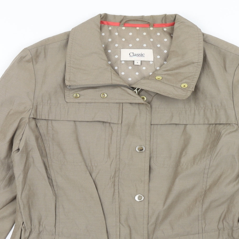 Marks and Spencer Womens Brown Jacket Size 8 Zip