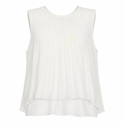 ASOS Womens White Polyester Basic Tank Size 14 Round Neck