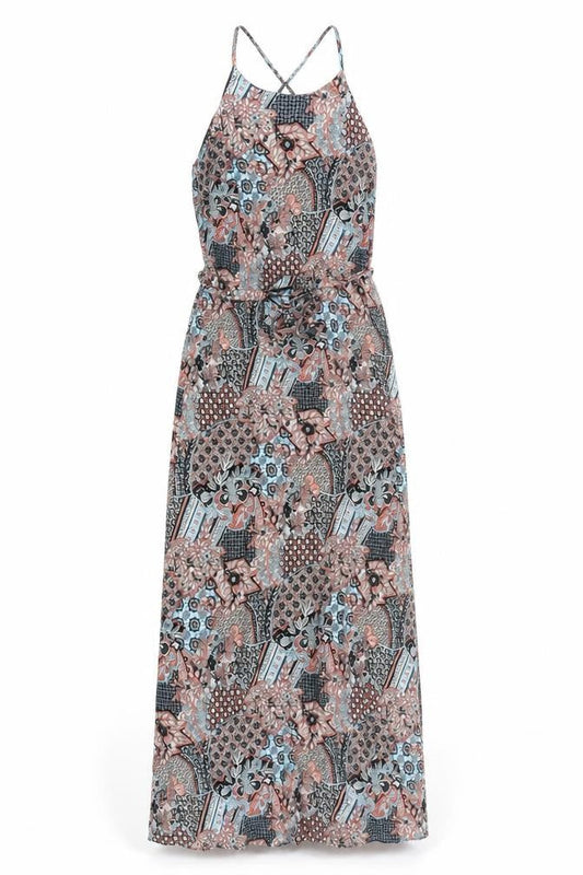 Dorothy Perkins Womens Multicoloured Geometric Polyester Maxi Size 8 Scoop Neck Pullover