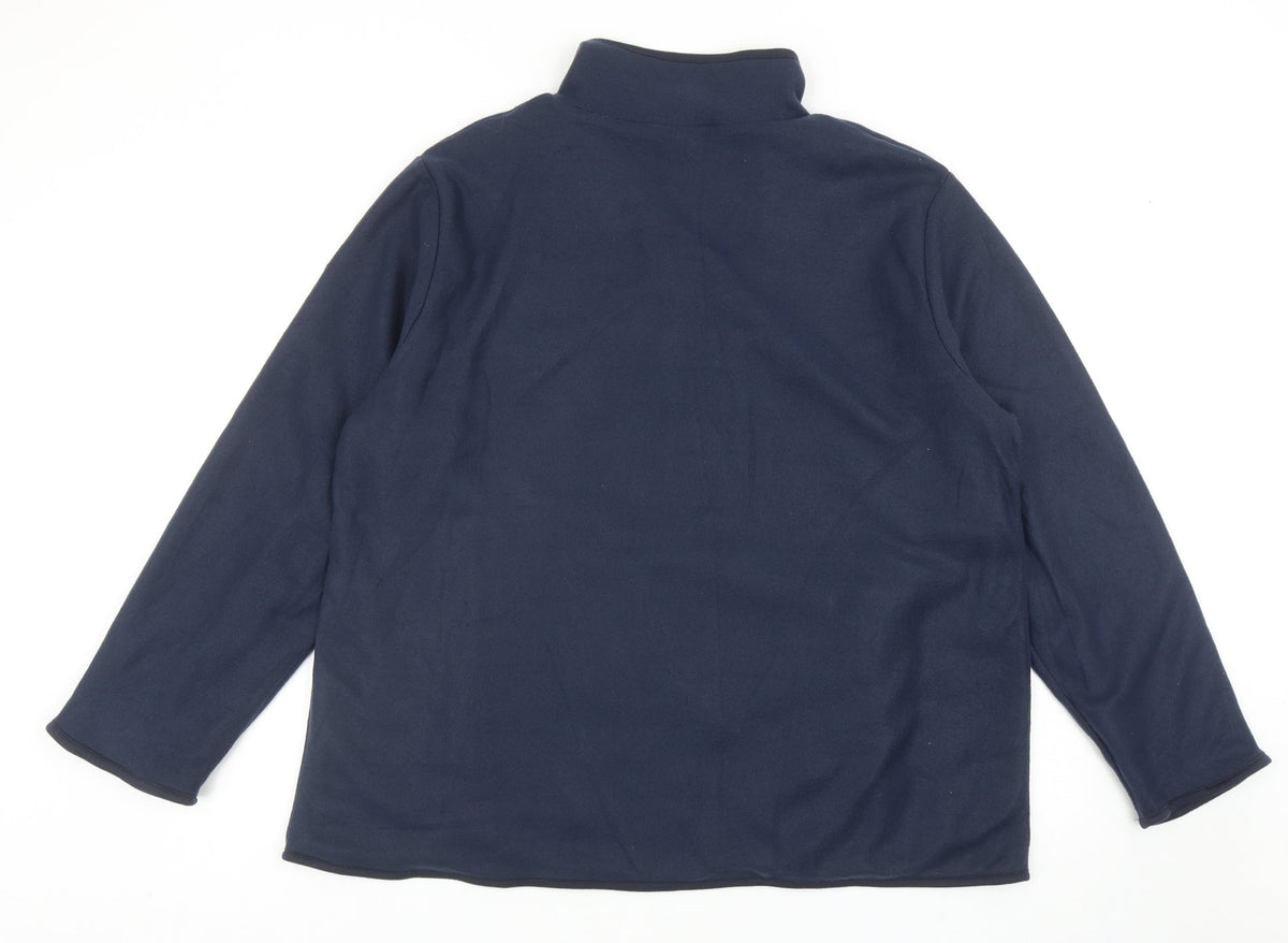 Anne De Lancay Womens Blue Jacket Size L Zip