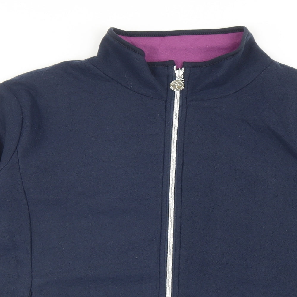 Anne De Lancay Womens Blue Jacket Size L Zip
